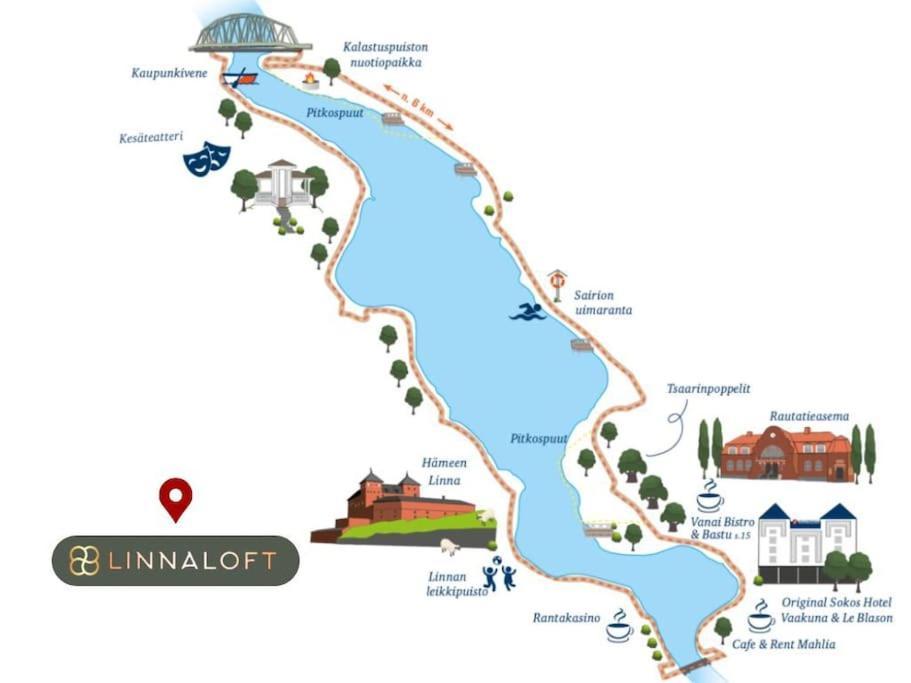 Appartement Linnaloft - Viihtyisae Asunto Linnan Vieressae Omalla Sisaeaenkaeynnillae